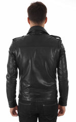 Men Genuine Leather Jacket MJ 10 SkinOutfit