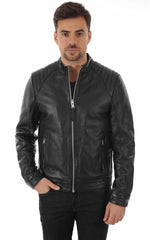 Men Genuine Leather Jacket MJ 12 SkinOutfit