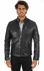 Men Genuine Leather Jacket MJ 13 SkinOutfit