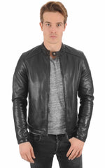 Men Genuine Leather Jacket MJ 19 SkinOutfit