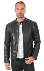 Men Genuine Leather Jacket MJ 30 SkinOutfit