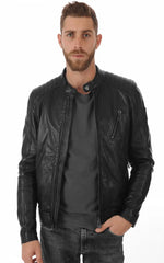 Men Genuine Leather Jacket MJ 44 SkinOutfit