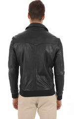 Men Genuine Leather Jacket MJ 50 SkinOutfit