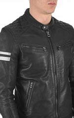 Men Genuine Leather Jacket MJ 58 SkinOutfit