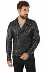 Men Genuine Leather Jacket MJ122 SkinOutfit