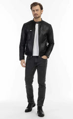 Men Genuine Leather Jacket MJ144 SkinOutfit