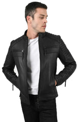 Men Genuine Leather Jacket MJ155 SkinOutfit