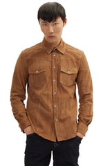 Men Genuine Leather Shirt 02 SkinOutfit