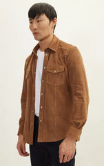 Men Genuine Leather Shirt 02 SkinOutfit