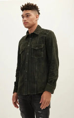 Men Genuine Leather Shirt 03 SkinOutfit