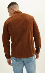 Men Genuine Leather Shirt 04 SkinOutfit