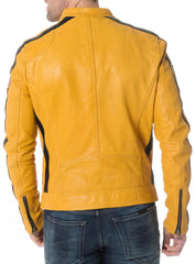 Men Lambskin Genuine Leather Jacket MJ 33 SkinOutfit