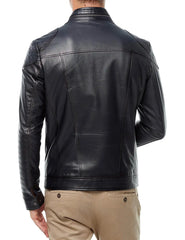 Men Lambskin Genuine Leather Jacket MJ180 SkinOutfit