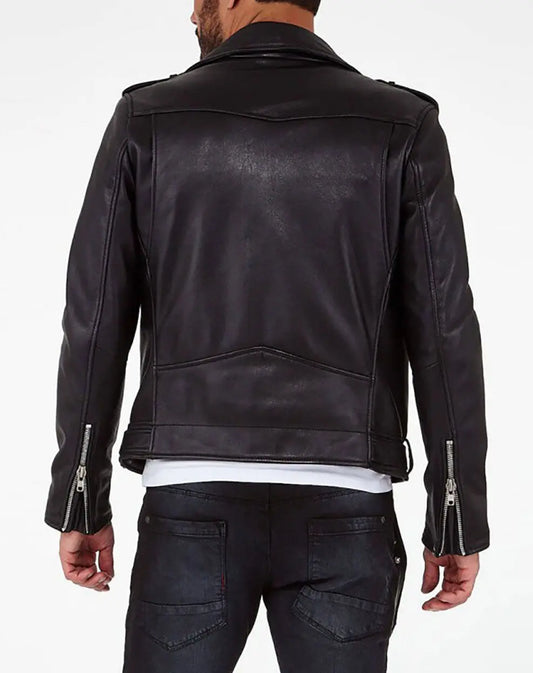 Men Lambskin Genuine Leather Jacket MJ274 SkinOutfit