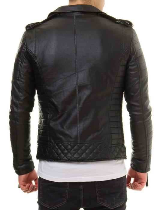 Men Lambskin Genuine Leather Jacket MJ434 SkinOutfit