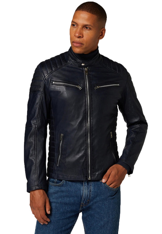 Men Genuine Leather Jacket MJ147 SkinOutfit