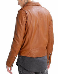 Men Lambskin Genuine Leather Jacket MJ484 SkinOutfit