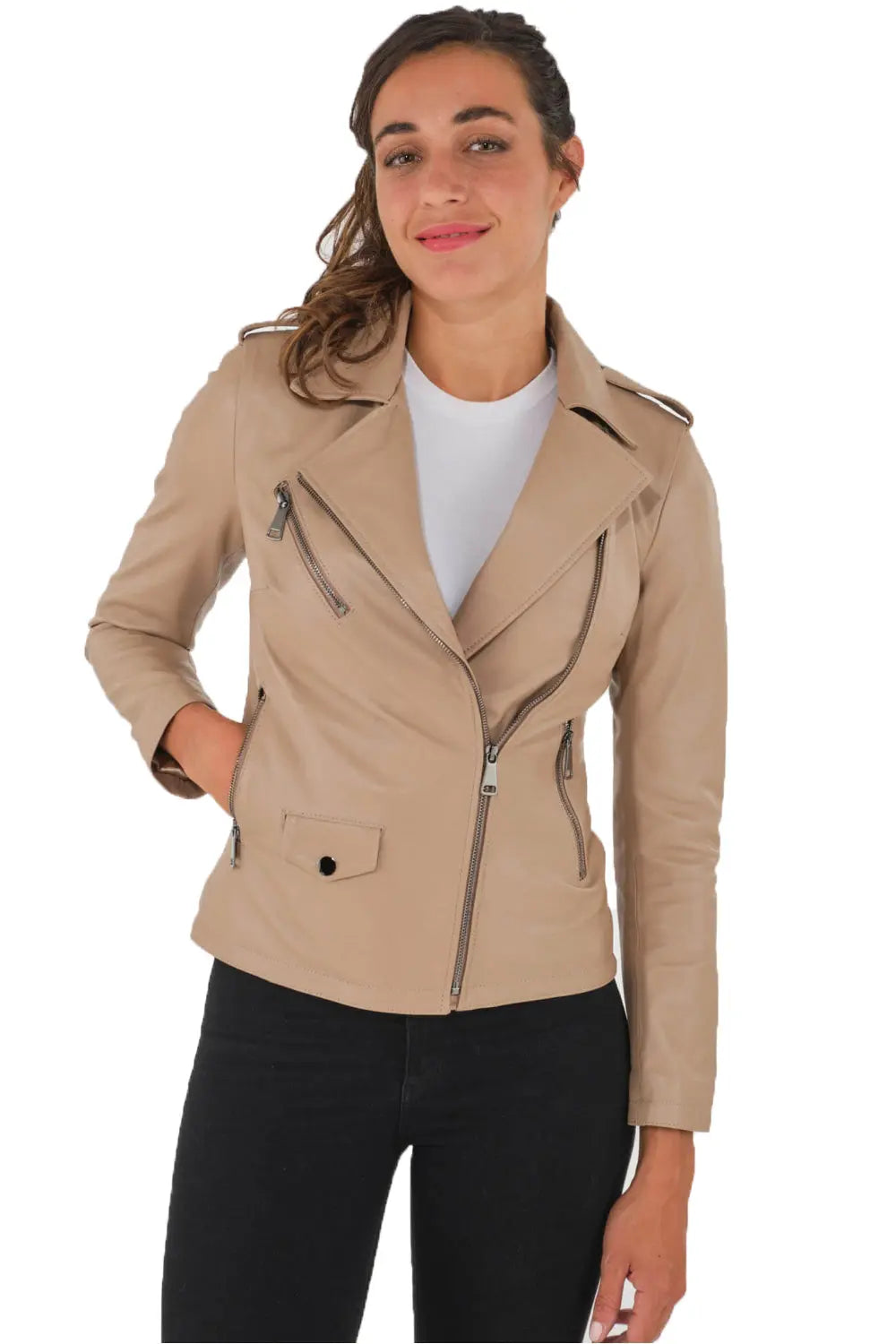 Women Genuine Leather Jacket WJ 15 SkinOutfit