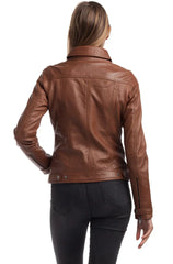 Women Genuine Leather Jacket WJ128 SkinOutfit