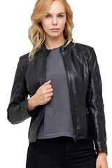 Women Genuine Leather Jacket WJ136 SkinOutfit