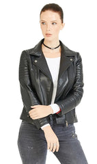 Women Genuine Leather Jacket WJ142 SkinOutfit