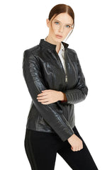 Women Genuine Leather Jacket WJ143 SkinOutfit