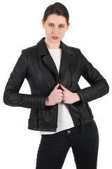 Women Genuine Leather Jacket WJ153 SkinOutfit