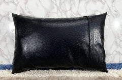 Genuine Leather Rectangle Pillow Cover 02 SkinOutfit