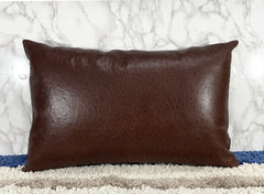 Genuine Leather Rectangle Pillow Cover 03 SkinOutfit