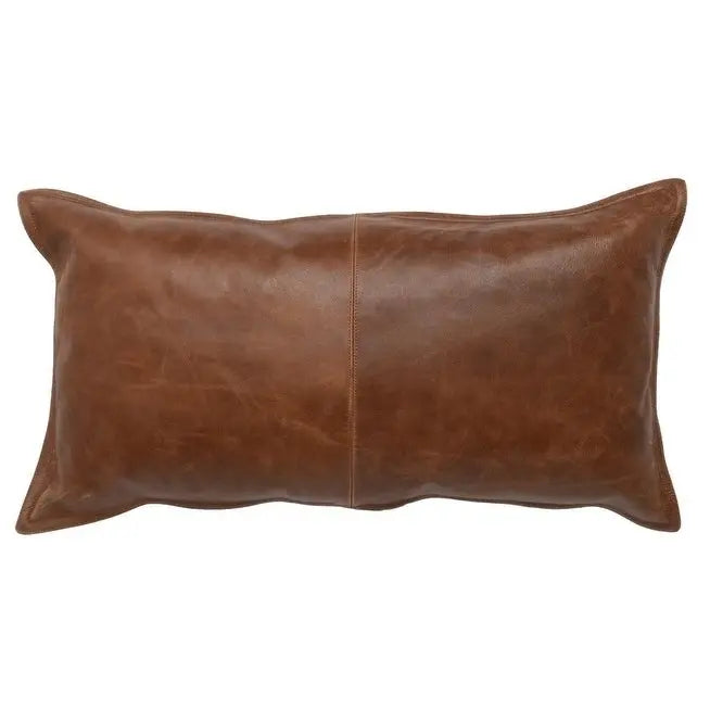 Genuine Leather Rectangle Pillow Cover 06 SkinOutfit