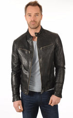 Men Genuine Leather Jacket MJ 07 SkinOutfit