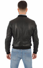 Men Genuine Leather Jacket MJ 09 freeshipping - SkinOutfit