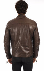 Men Genuine Leather Jacket MJ 14 freeshipping - SkinOutfit