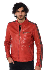 Men Genuine Leather Jacket MJ 17 freeshipping - SkinOutfit