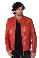 Men Genuine Leather Jacket MJ 17 freeshipping - SkinOutfit