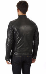 Men Genuine Leather Jacket MJ 29 freeshipping - SkinOutfit