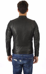 Men Genuine Leather Jacket MJ 37 freeshipping - SkinOutfit