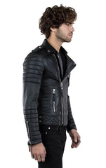 Men Genuine Leather Jacket MJ 41 freeshipping - SkinOutfit