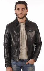 Men Genuine Leather Jacket MJ 59 freeshipping - SkinOutfit