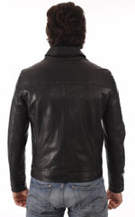 Men Genuine Leather Jacket MJ 59 freeshipping - SkinOutfit