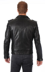 Men Genuine Leather Jacket MJ 85 freeshipping - SkinOutfit