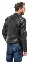 Men Genuine Leather Jacket MJ139 freeshipping - SkinOutfit