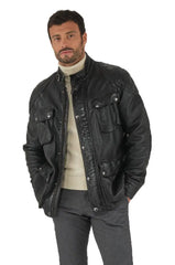 Men Genuine Turner Leather Jacket 01 freeshipping - SkinOutfit