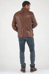 Men Genuine Turner Leather Jacket 02 freeshipping - SkinOutfit