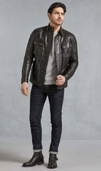 Men Genuine Turner Leather Jacket 03 freeshipping - SkinOutfit