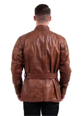 Men Genuine Turner Leather Jacket 04 freeshipping - SkinOutfit