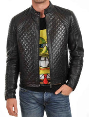 Men Lambskin Genuine Leather Jacket MJ 53 freeshipping - SkinOutfit