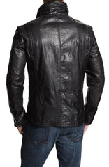 Men Lambskin Genuine Leather Jacket MJ 79 freeshipping - SkinOutfit