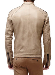 Men Lambskin Genuine Leather Jacket MJ 85 freeshipping - SkinOutfit