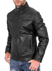 Men Lambskin Genuine Leather Jacket MJ115 SkinOutfit